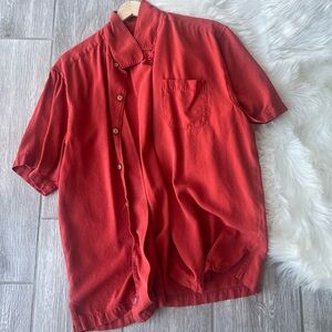 Tommy Bahama Men's Casual Red Button Down Shirt